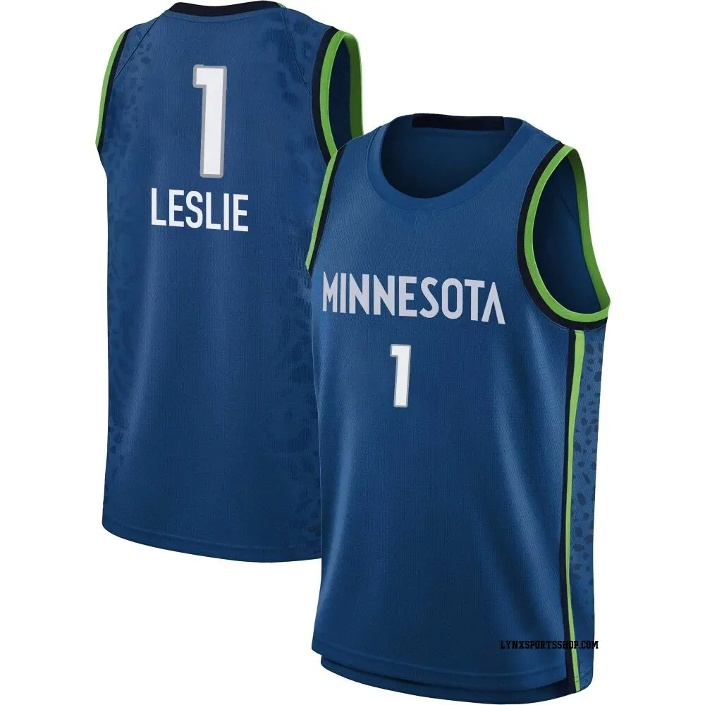 Men's Kiara Leslie ＃1 Explorer Edition Victory Blue Minnesota Lynx 2021 Jersey