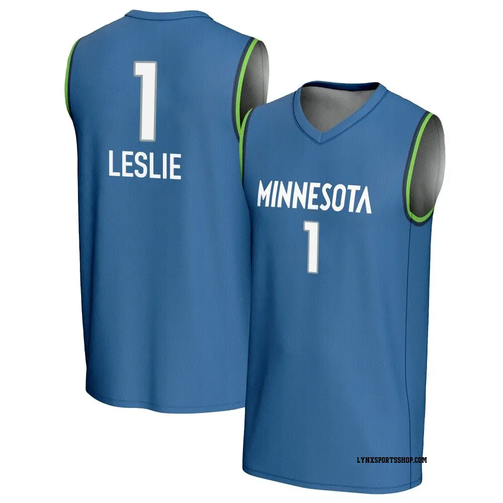 Men's Kiara Leslie ＃1 Replica Blue Minnesota Lynx Lightweight Jersey