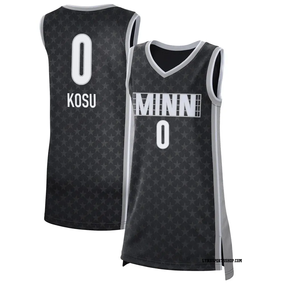 Women's Anastasiia Kosu ＃0 Rebel Edition Victory Black Minnesota Lynx 2021 Jersey