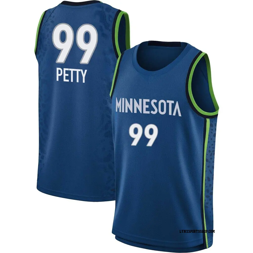 Youth Ajae Petty ＃99 Explorer Edition Victory Blue Minnesota Lynx 2021 Jersey
