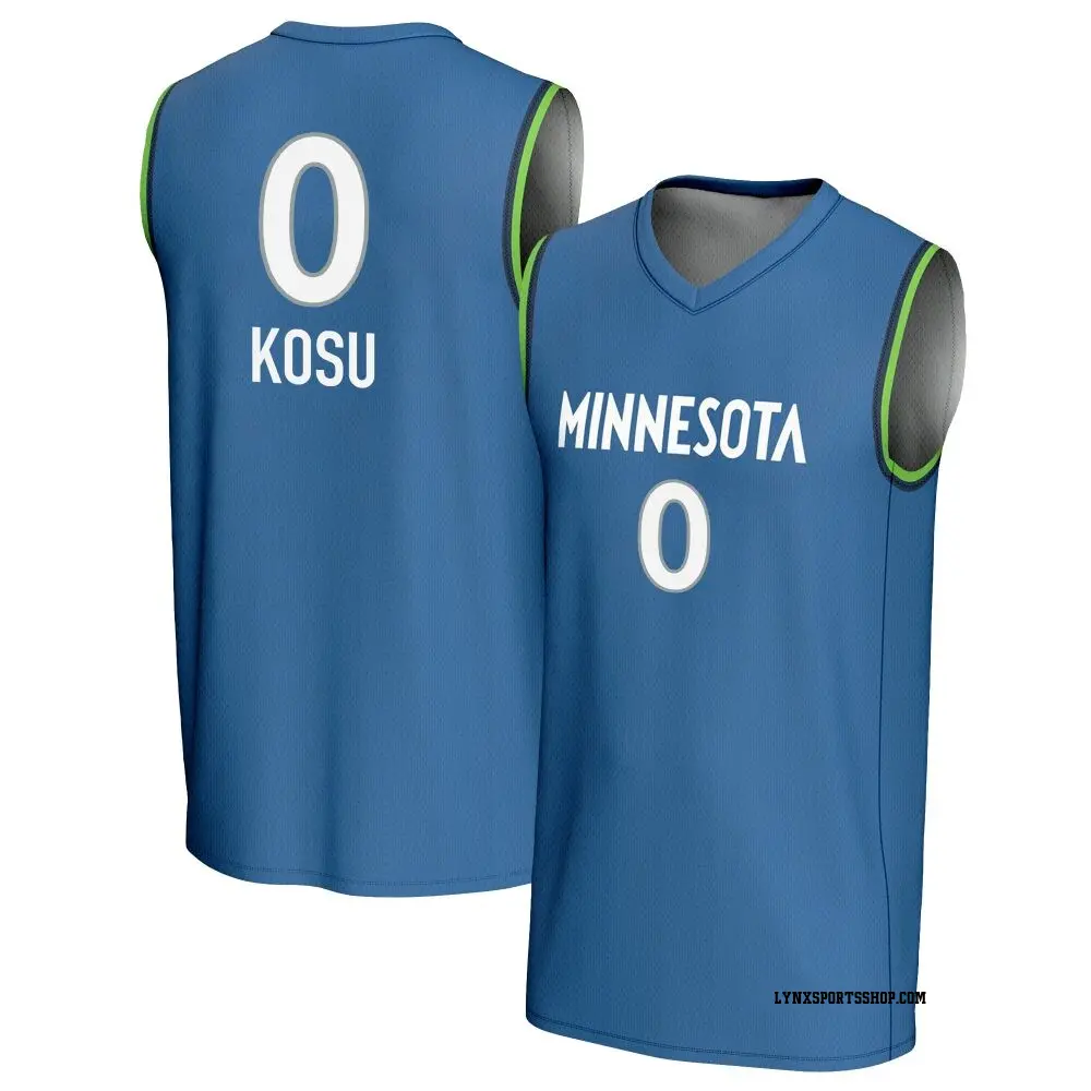 Youth Anastasiia Kosu ＃0 Replica Blue Minnesota Lynx Lightweight Jersey
