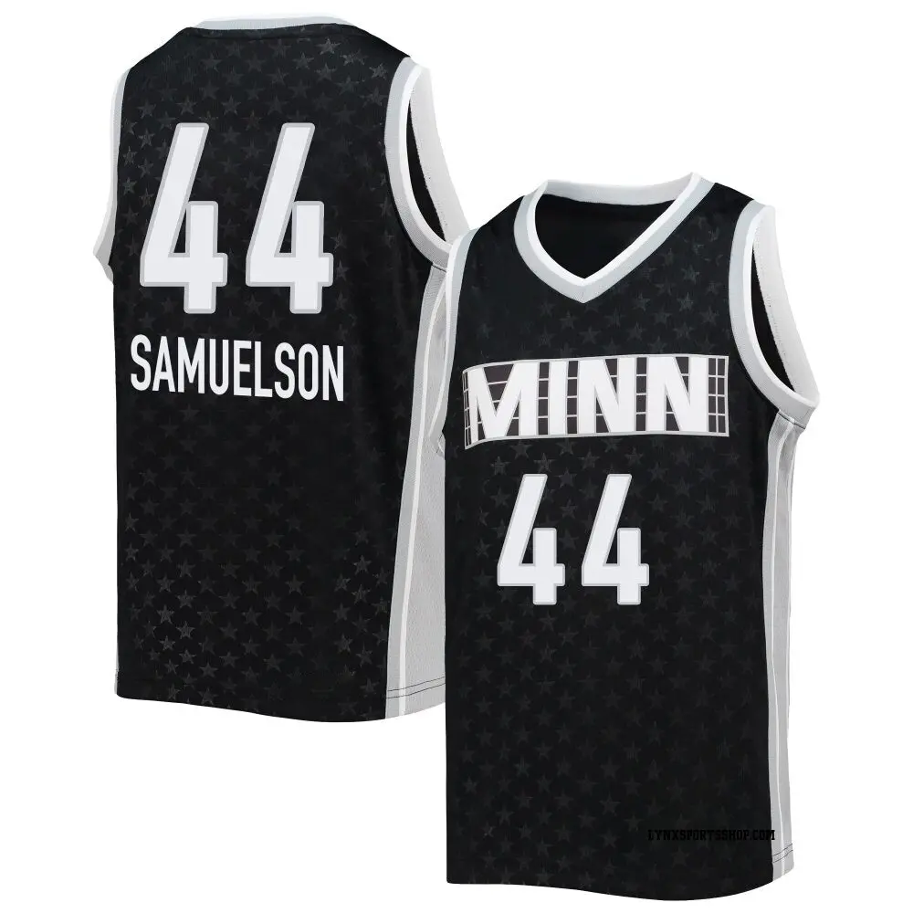 Youth Karlie Samuelson ＃44 Rebel Edition Victory Black Minnesota Lynx 2021 Jersey